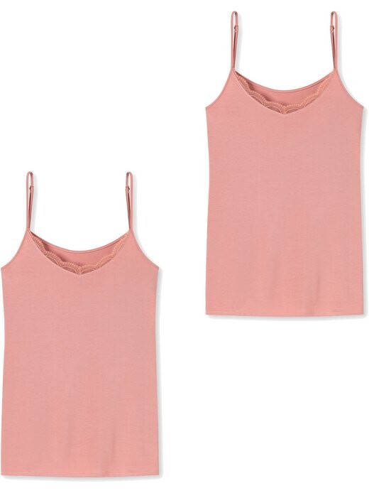 Женственный кружевной топ-спагетти Schiesser, оранжевый 
Женственный кружевной топ-спагетти Schiesser, оранжевый