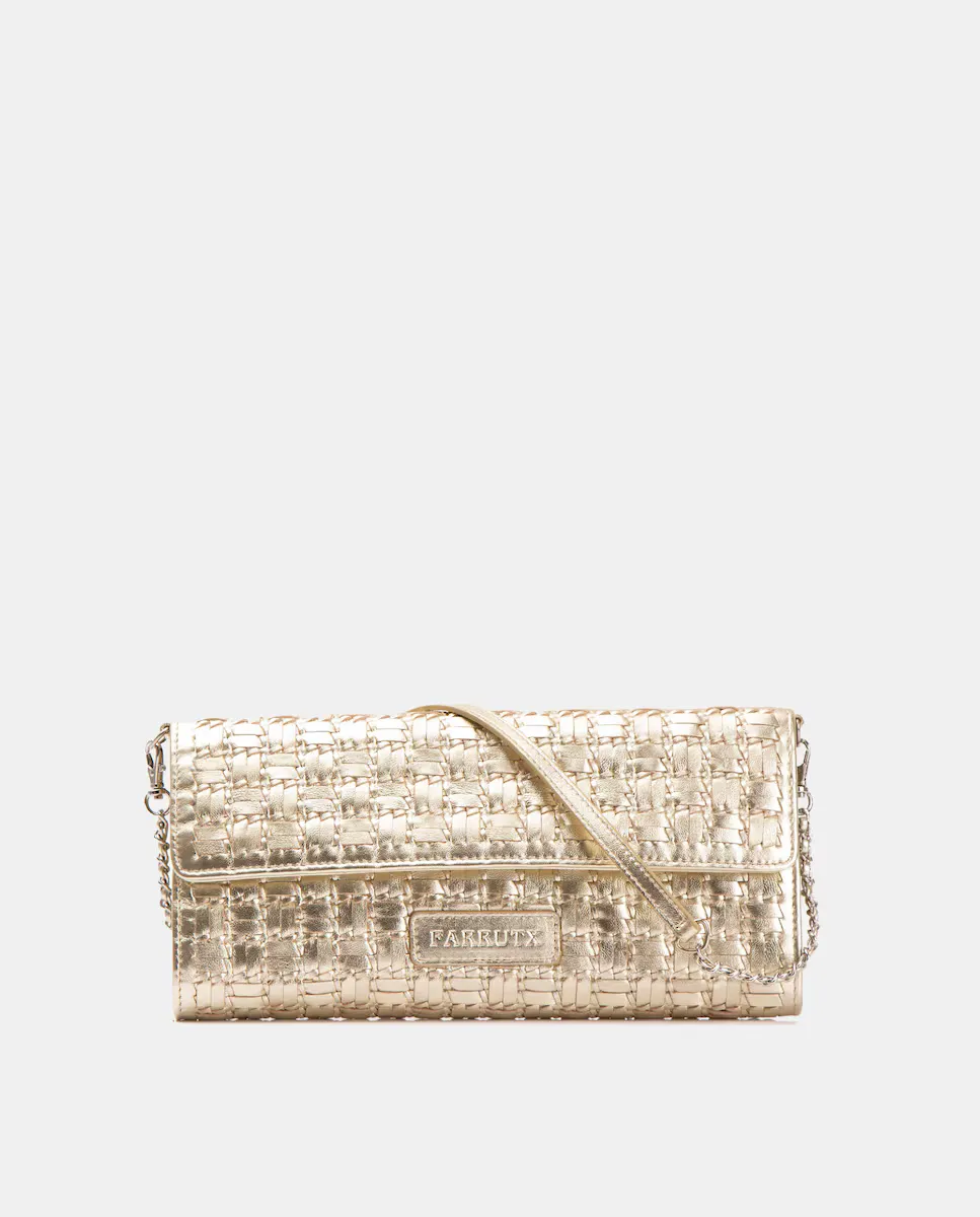 Женская сумка через плечо из плетеной кожи платинового цвета Farrutx, золотой
Женская сумка через плечо из плетеной кожи платинового цвета Farrutx, золотой