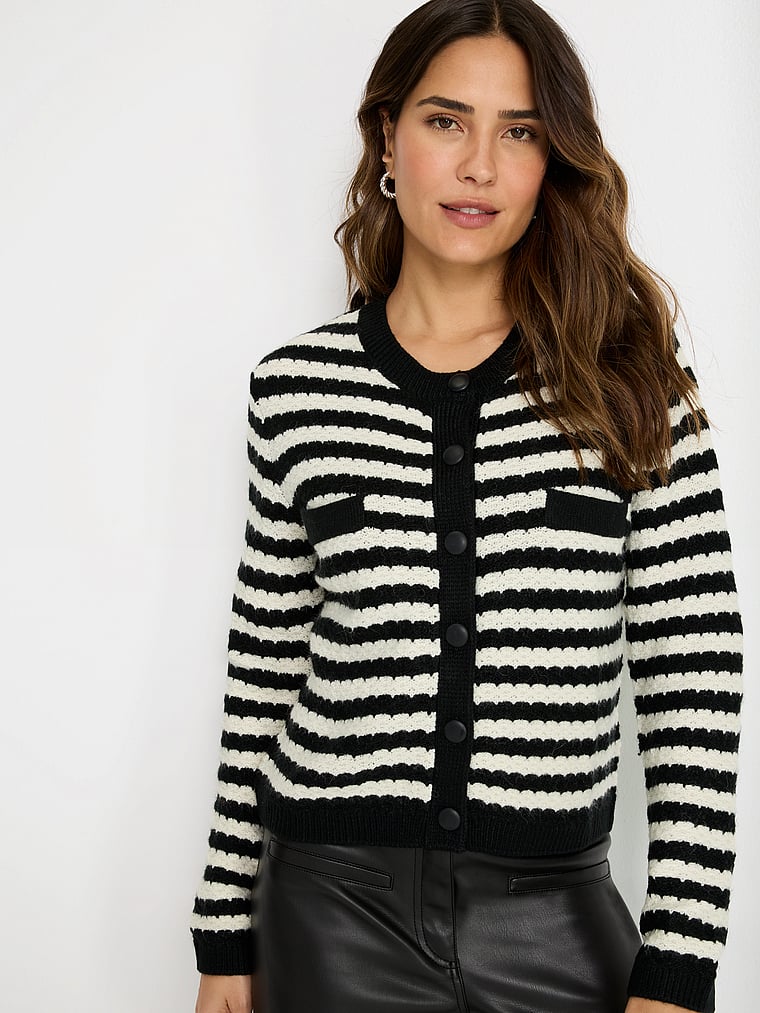 Полосатый вязаный кардиган Lascana, черный
Полосатый вязаный кардиган Lascana, черный