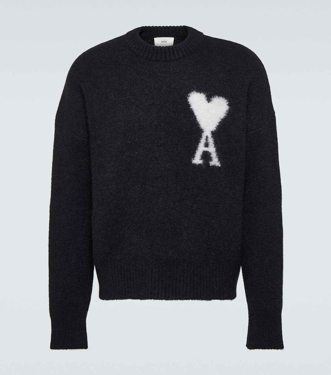 Свитер ami de cœur из смесовой шерсти из альпаки Ami Paris, черный
Свитер ami de cœur из смесовой шерсти из альпаки Ami Paris, черный