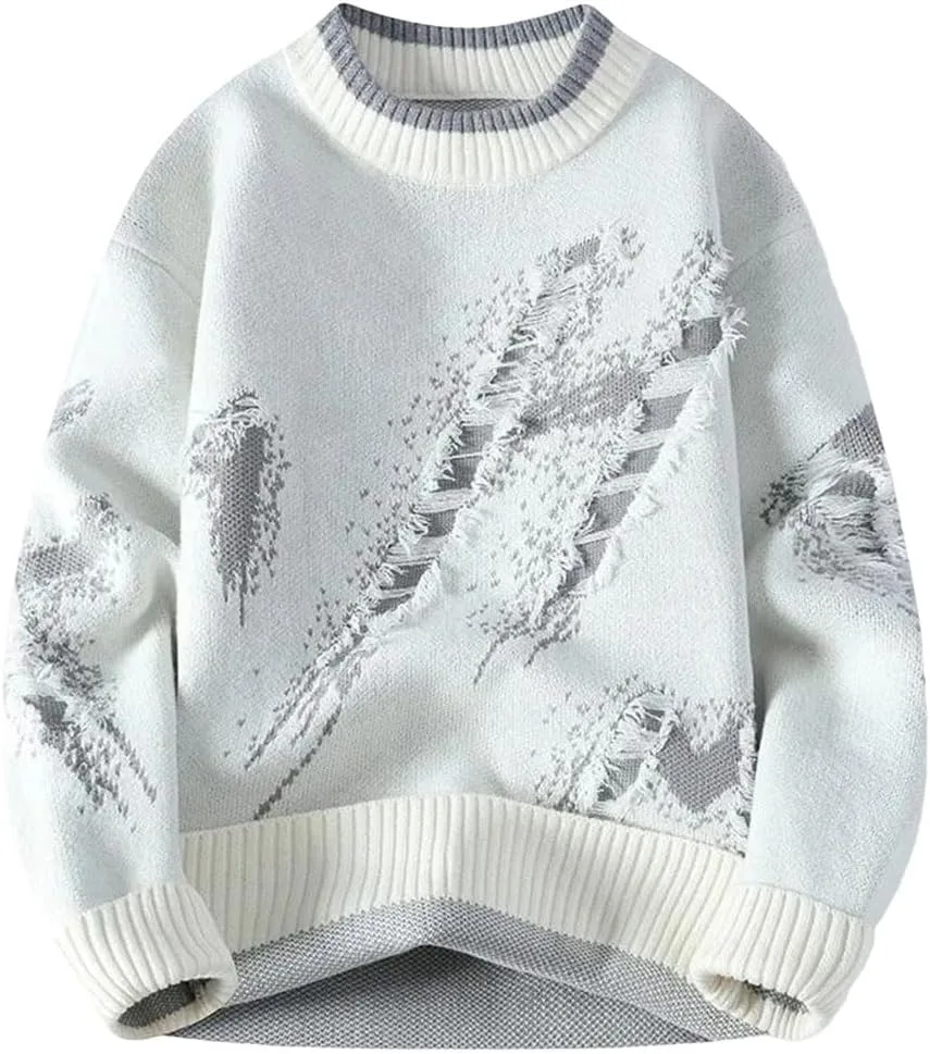 Мужской свитер с круглым вырезом и кисточками
Мужской свитер с круглым вырезом и кисточками