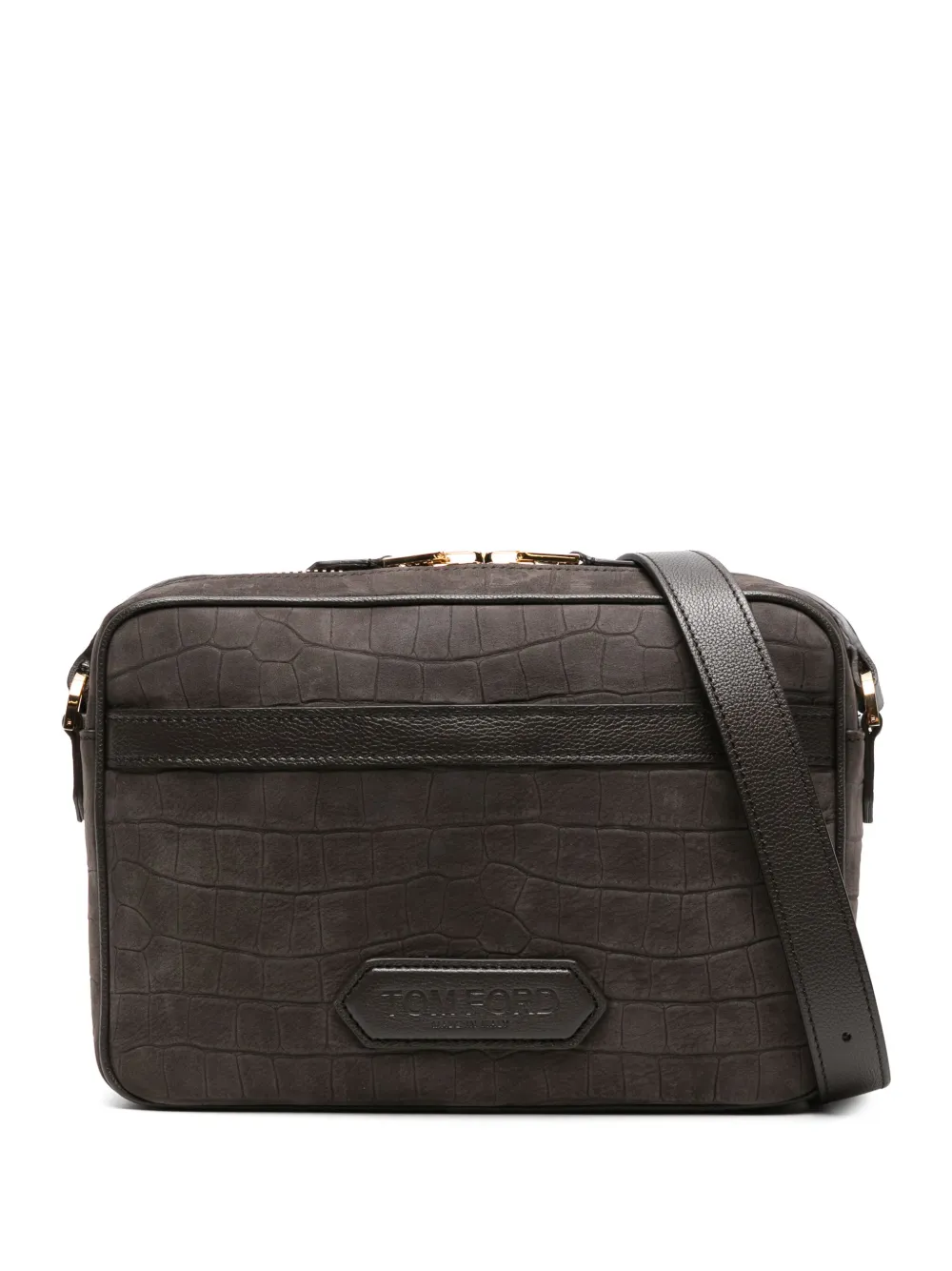 Сумка-мессенджер с тиснением под кожу крокодила TOM FORD, серый
Сумка-мессенджер с тиснением под кожу крокодила TOM FORD, серый
