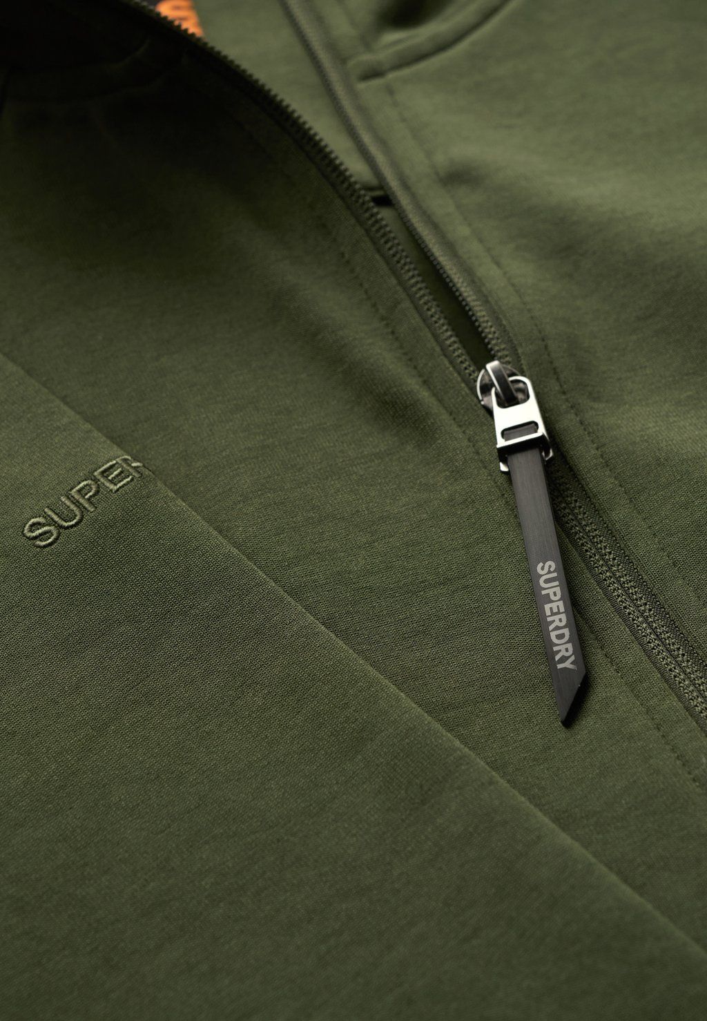 Толстовка на молнии Superdry, зеленый 
Толстовка на молнии Superdry, зеленый