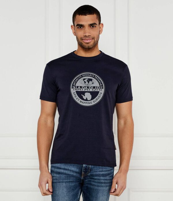 Футболка мужская Napapijri с принтом, синий 
Футболка мужская Napapijri с принтом, синий