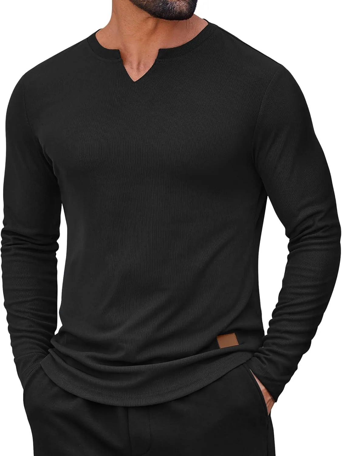 COOFANDY мужская футболка с длинным рукавом V-образным вырезом Slim Fit
COOFANDY мужская футболка с длинным рукавом V-образным вырезом Slim Fit
