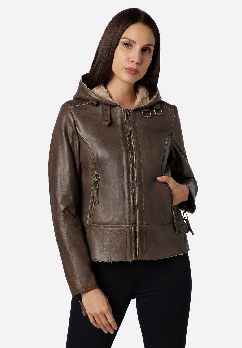 Кожаная куртка JULE Ricano, коричневый
Кожаная куртка JULE Ricano, коричневый