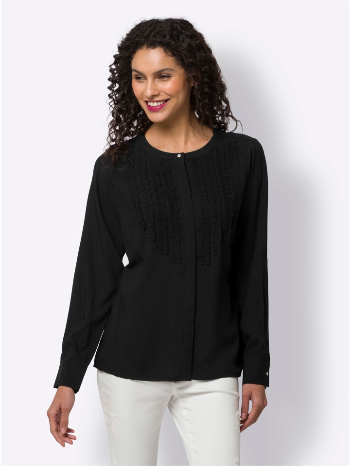 Черная блузка с рюшами Heine
Черная блузка с рюшами Heine