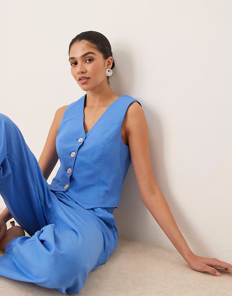 Льняной жилет в цвете «прованс» Yas
Льняной жилет в цвете «прованс» Yas