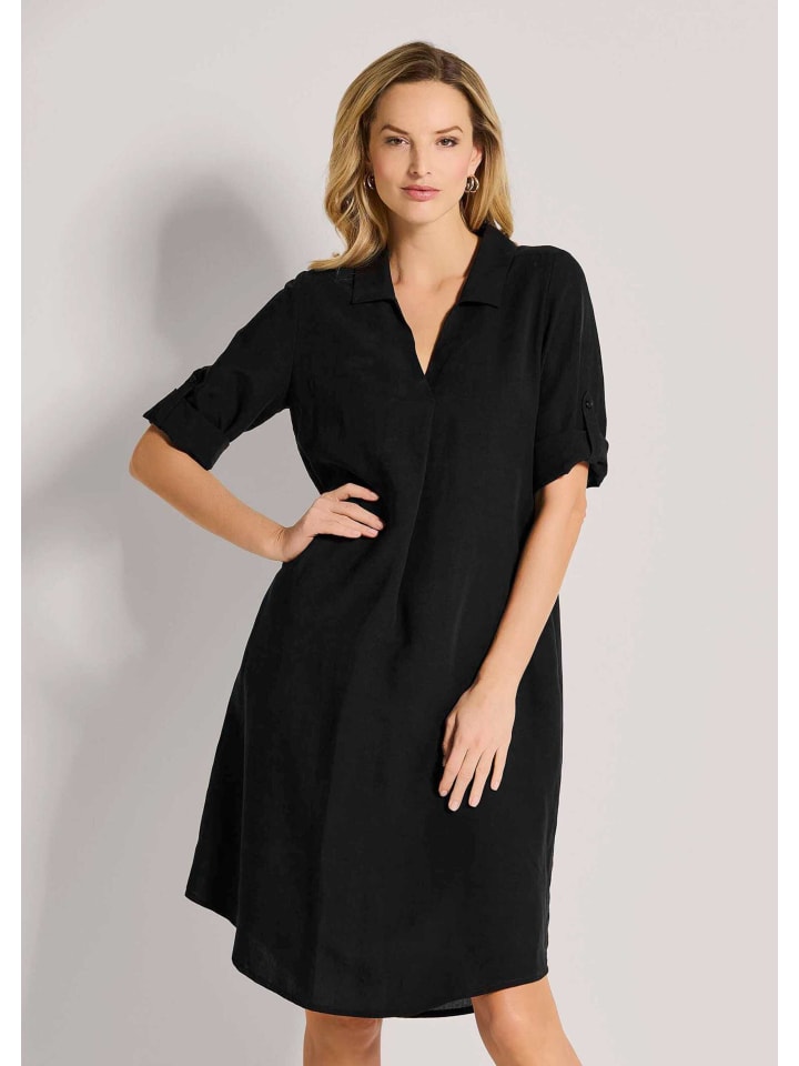 MADELEINE Платье с закатанными рукавами длиной 3/4, черного цвета
MADELEINE Платье с закатанными рукавами длиной 3/4, черного цвета