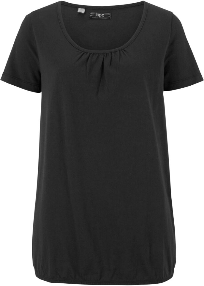 Хлопковая рубашка с короткими рукавами Bpc Bonprix Collection, черный 
Хлопковая рубашка с короткими рукавами Bpc Bonprix Collection, черный