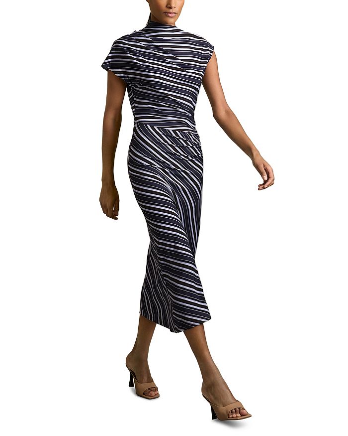 Платье миди с полосатым принтом REISS, синий
Платье миди с полосатым принтом REISS, синий