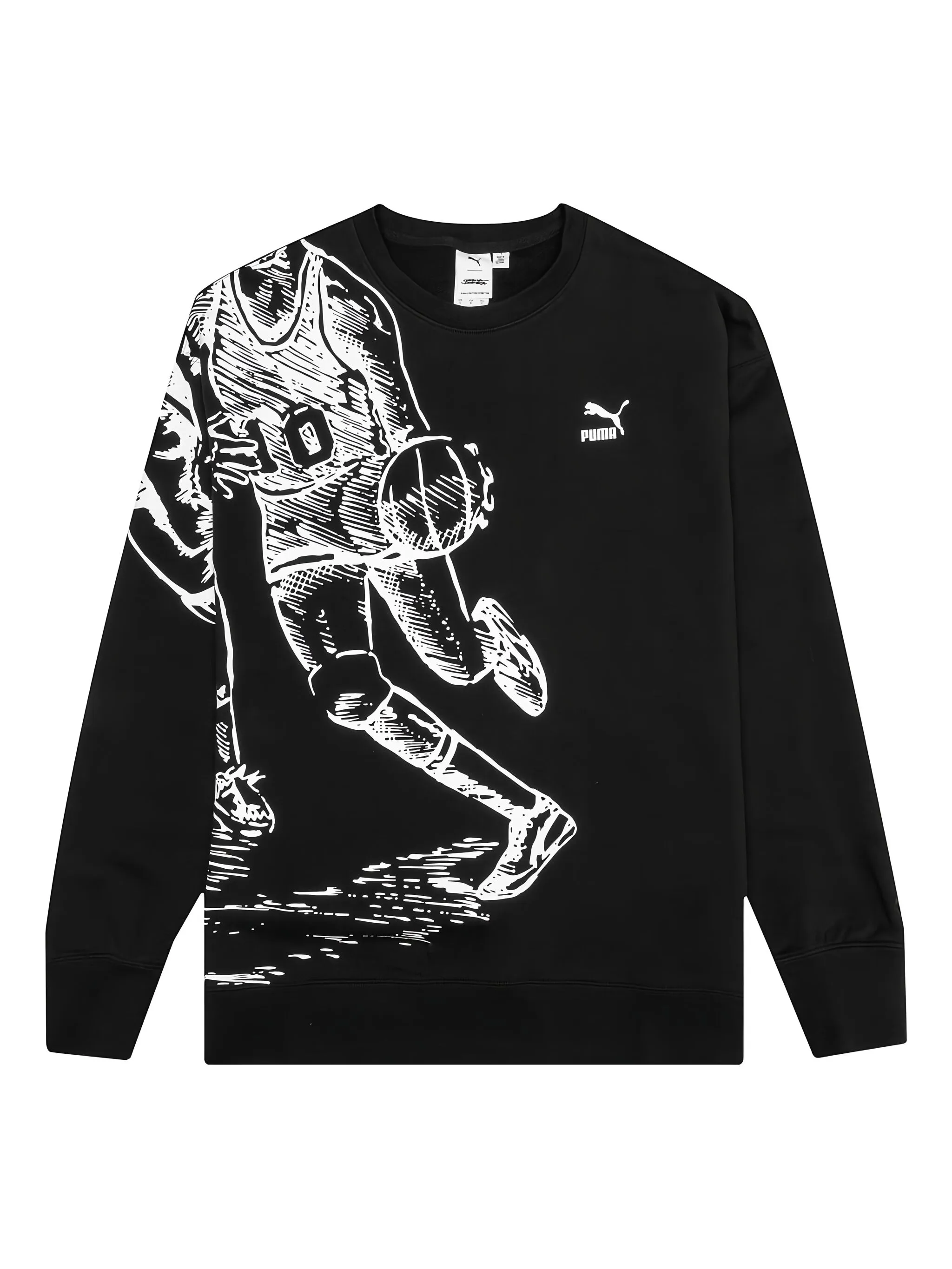 Свитер с круглым вырезом и принтом Puma, черный
Свитер с круглым вырезом и принтом Puma, черный