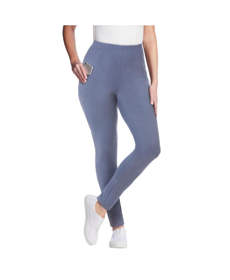 Женские леггинсы Within Tall из эластичного хлопкового трикотажа с карманами и застежкой на резинке Woman Within, Heather navy
Женские леггинсы Within Tall из эластичного хлопкового трикотажа с карманами и застежкой на резинке Woman Within, Heather navy