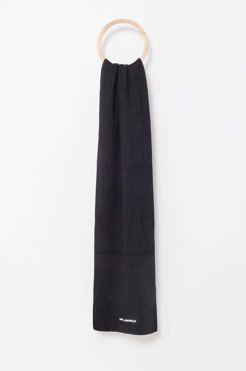 Шерстяной шарф Карла Лагерфельда Karl Lagerfeld, черный
Шерстяной шарф Карла Лагерфельда Karl Lagerfeld, черный