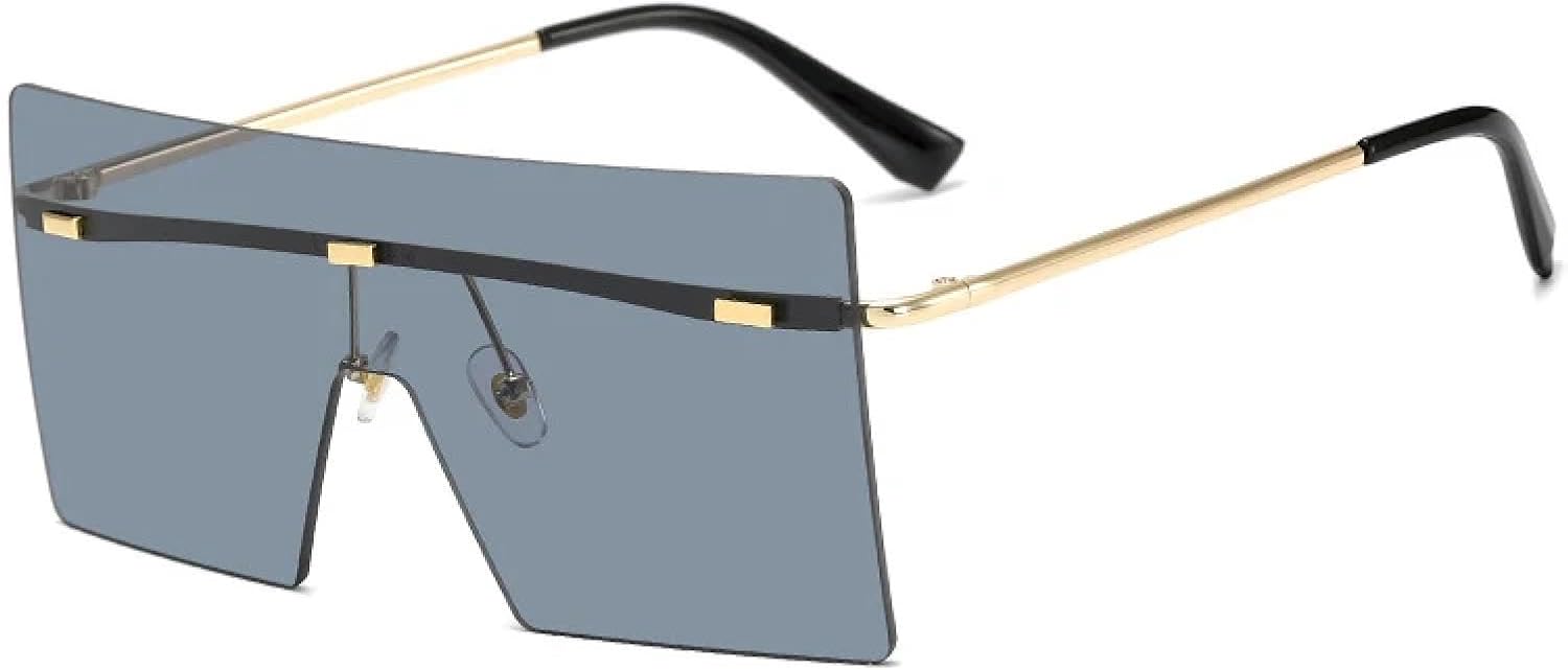 Металлические солнцезащитные очки без оправы, цельные, женские и мужские, модные, роскошные, в стиле панк, большие солнцезащитные очки с защитой от УФ-излучения UV400 TKKTLLT, Gold Gray
Металлические солнцезащитные очки без оправы, цельные, женские и мужские, модные, роскошные, в стиле панк, большие солнцезащитные очки с защитой от УФ-излучения UV400 TKKTLLT, Gold Gray