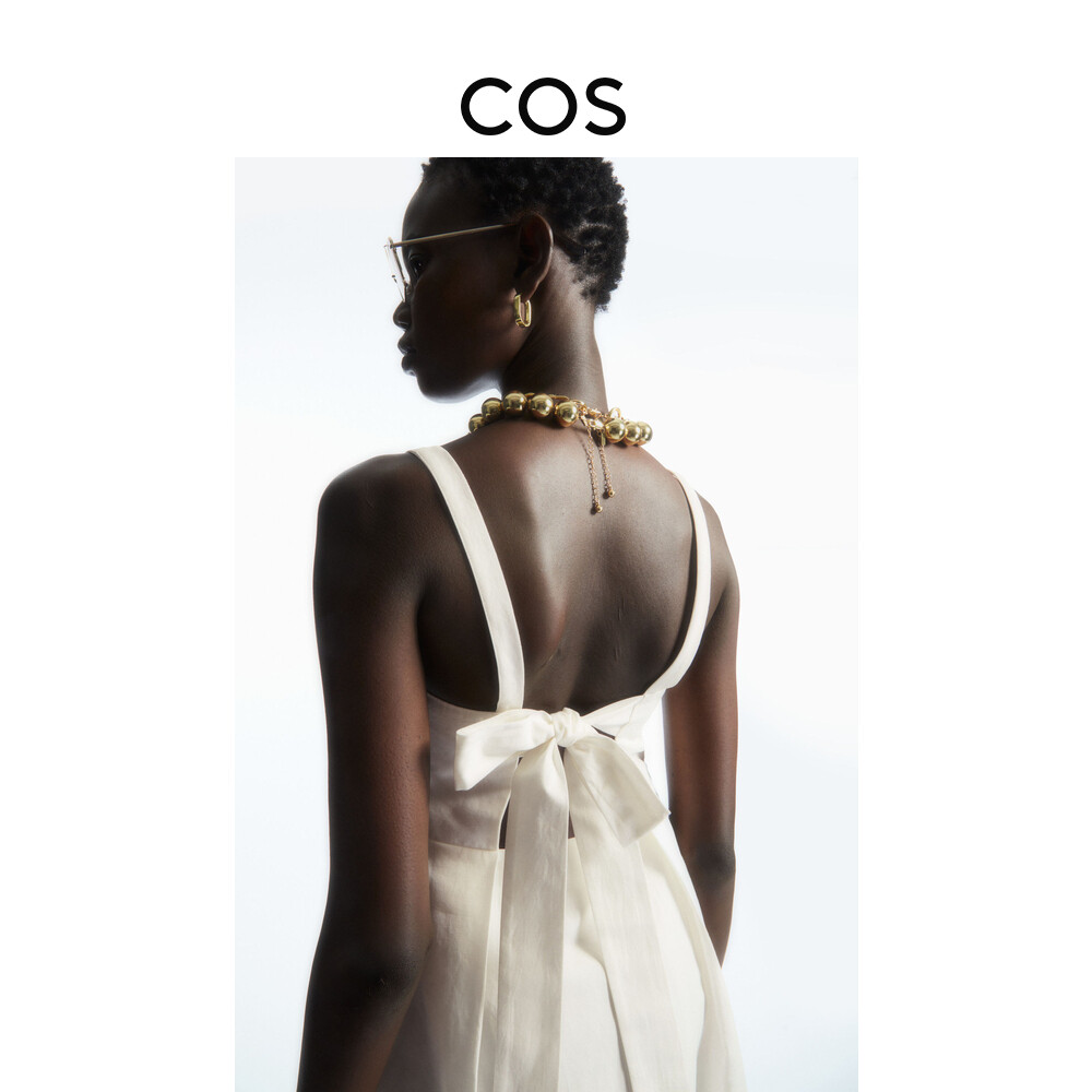 Женское приталенное платье Cos из смесового хлопка с открытой спиной, белый
Женское приталенное платье Cos из смесового хлопка с открытой спиной, белый