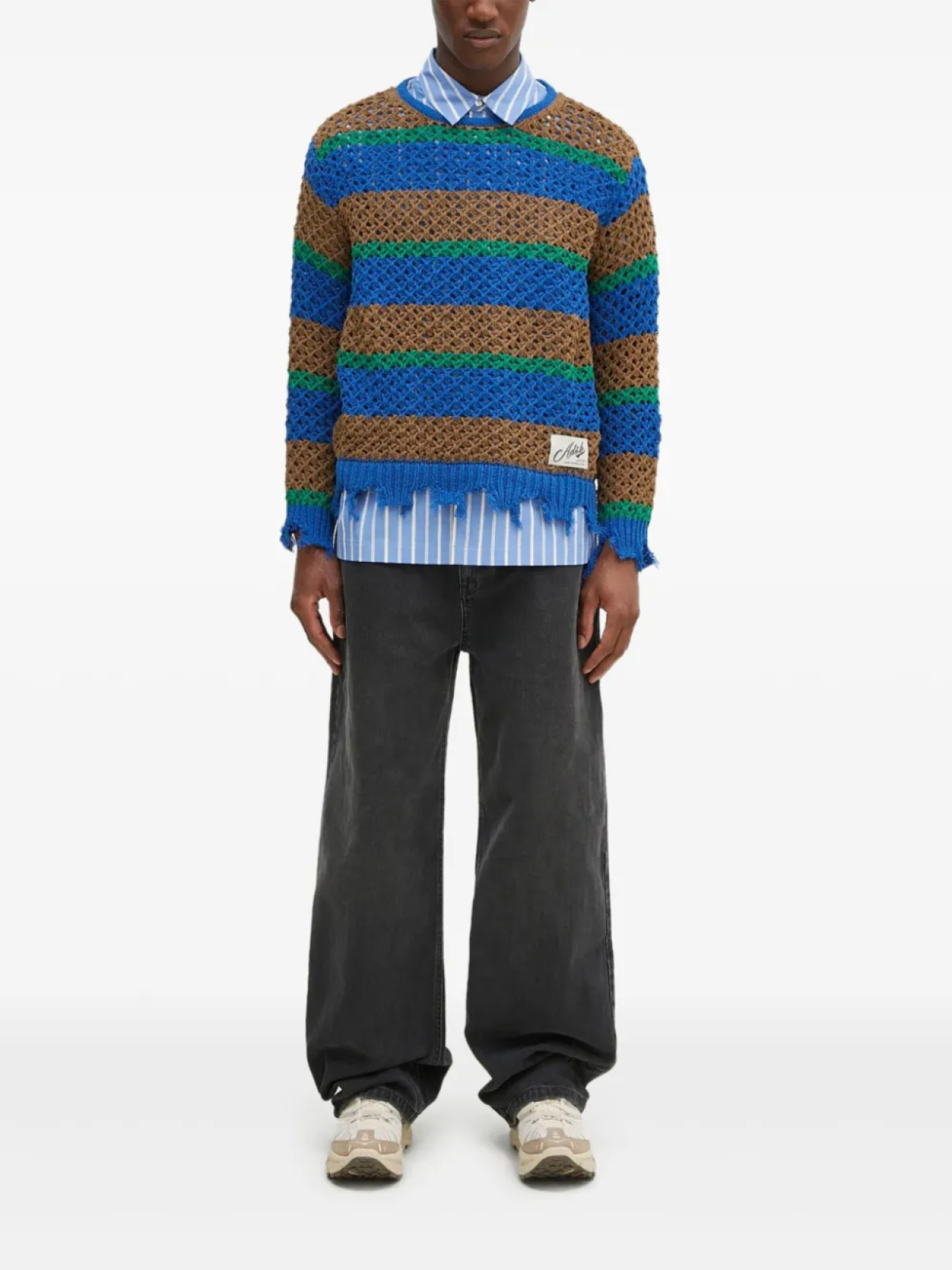 Полосатый джемпер Andersson Bell с необработанным краем, синий
Полосатый джемпер Andersson Bell с необработанным краем, синий