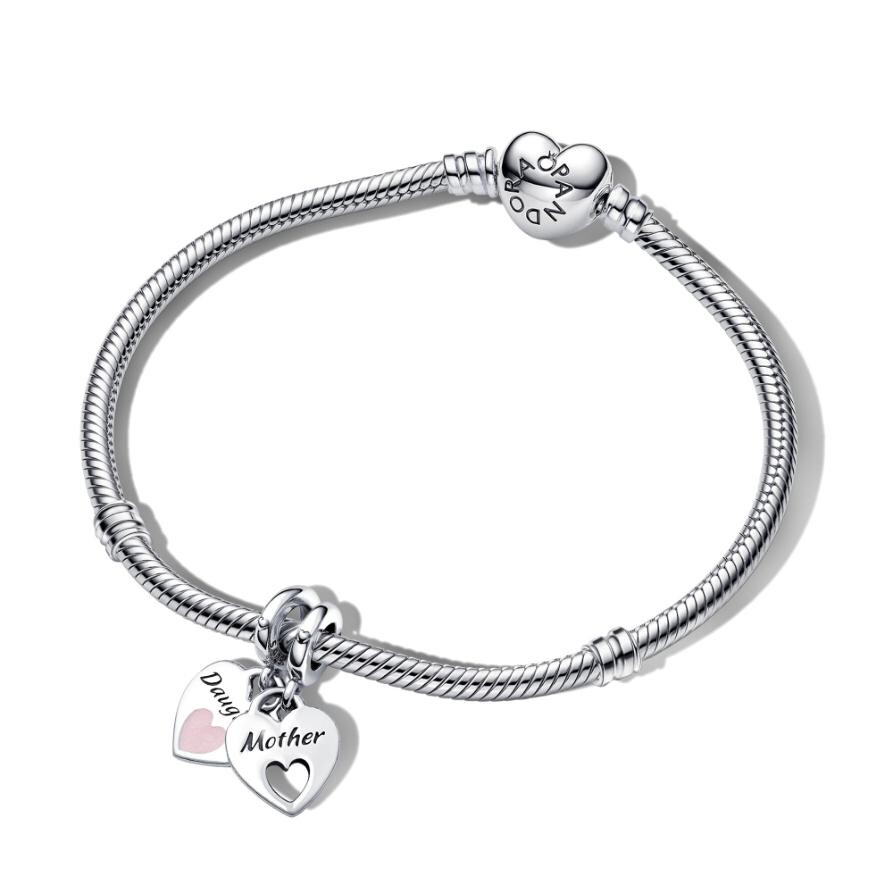 Ювелирный набор Mother Daughter Splittable Heart Charm and Bracelet Set Pandora, стерлинговое серебро
Ювелирный набор Mother Daughter Splittable Heart Charm and Bracelet Set Pandora, стерлинговое серебро
