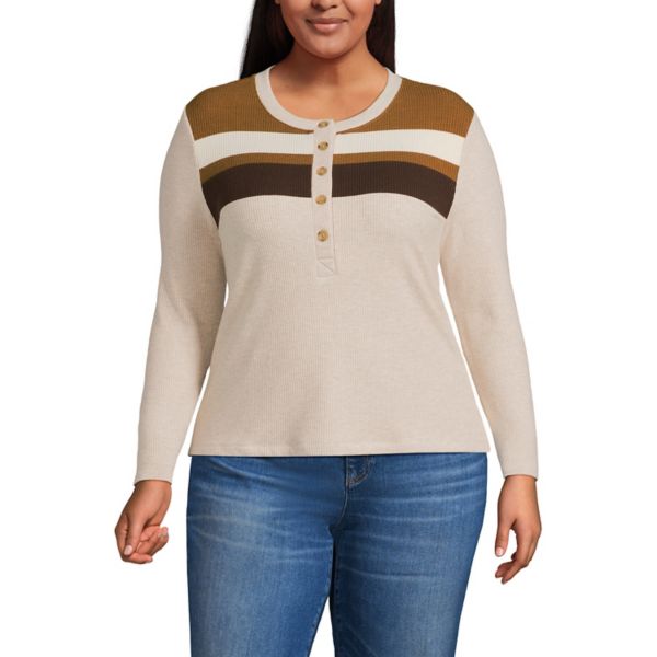 Уютный топ-хенли с длинными рукавами и резинкой больших размеров Lands' End, цвет coriander stripe
Уютный топ-хенли с длинными рукавами и резинкой больших размеров Lands' End, цвет coriander stripe