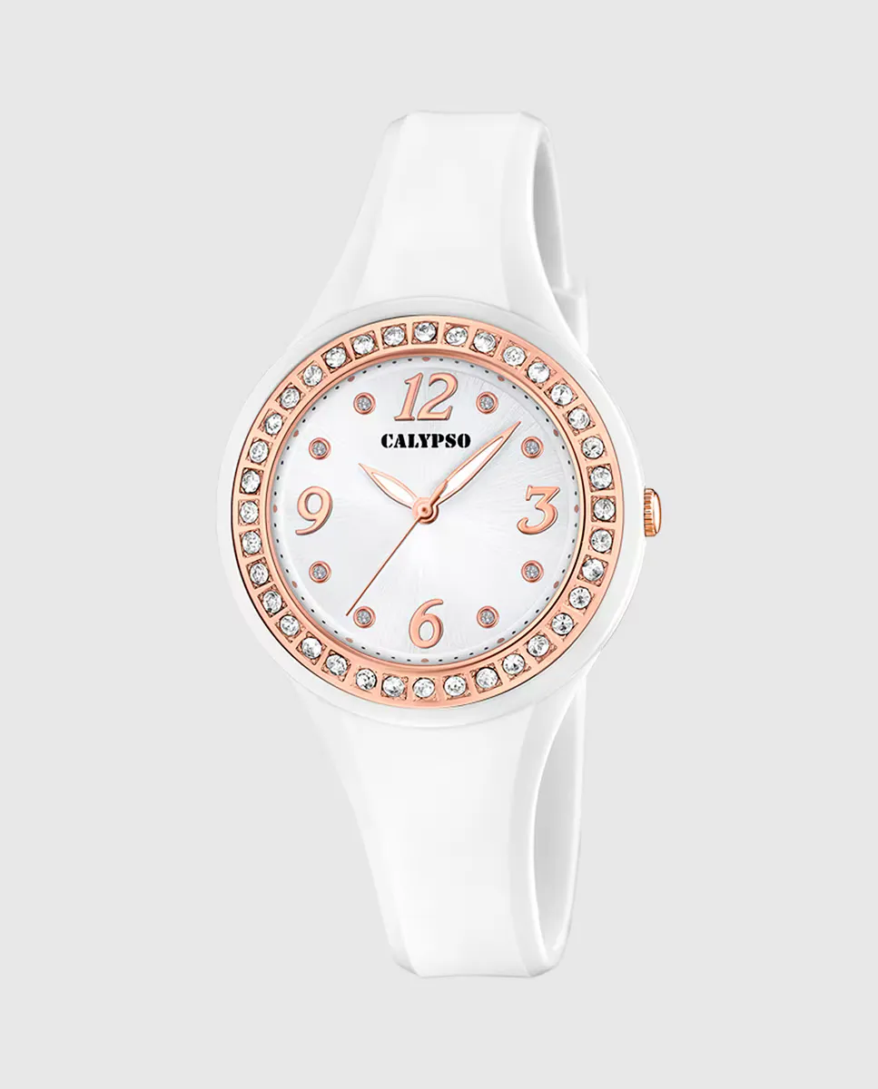 K5567/B Модные женские часы из каучука белого цвета Calypso
K5567/B Модные женские часы из каучука белого цвета Calypso