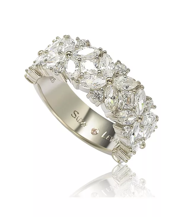 Кольцо Suzy Levian из стерлингового серебра с многогранными кубическими циркониями и цветочным мотивом 3/4 Suzy Levian New York, white
Кольцо Suzy Levian из стерлингового серебра с многогранными кубическими циркониями и цветочным мотивом 3/4 Suzy Levian New York, white