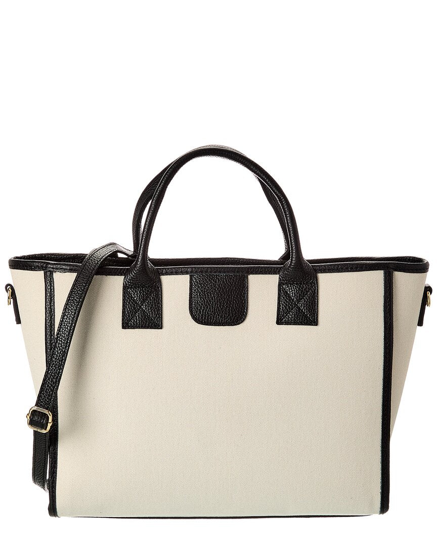 Сумка-тоут Persaman New York Nora из холста и кожи, белый
Сумка-тоут Persaman New York Nora из холста и кожи, белый