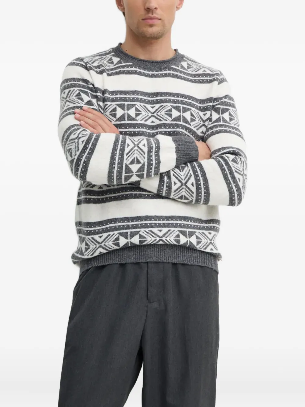 Полосатый свитер с узором Guess Usa, белый
Полосатый свитер с узором Guess Usa, белый