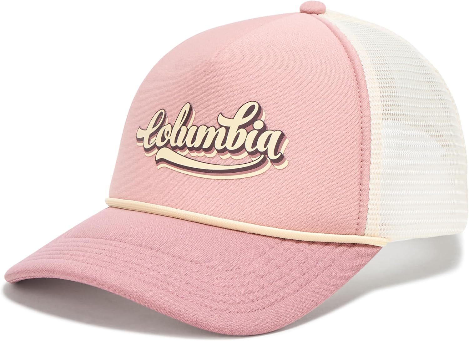 Columbia Womens Misty Ridge Foam Trucker, Eraser Pink/Fig/Chalk/Elevated Script
Columbia Womens Misty Ridge Foam Trucker, Eraser Pink/Fig/Chalk/Elevated Script