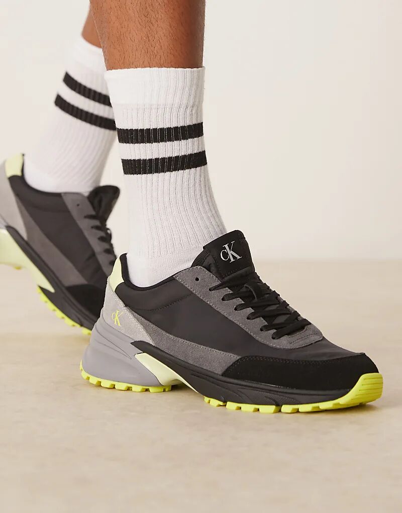 Кроссовки Calvin Klein Jeans из нейлона для бега в черно-лаймовом цвете
Кроссовки Calvin Klein Jeans из нейлона для бега в черно-лаймовом цвете