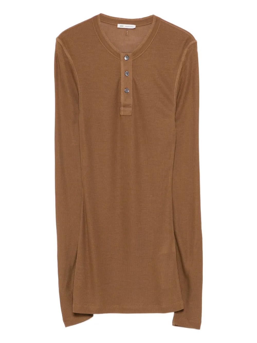 Топ хенли в рубчик Ami Paris, коричневый
Топ хенли в рубчик Ami Paris, коричневый