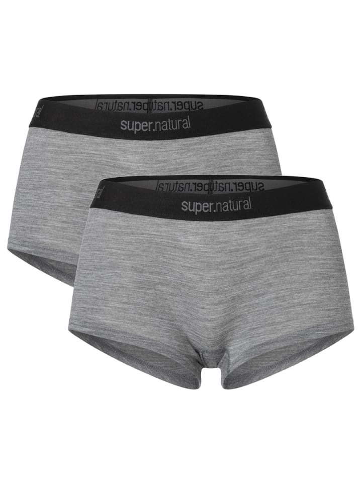 Super.natural Трусики из шерсти мериноса W TUNDRA175 HIPSTER, комплект из 2 штук, серые
Super.natural Трусики из шерсти мериноса W TUNDRA175 HIPSTER, комплект из 2 штук, серые