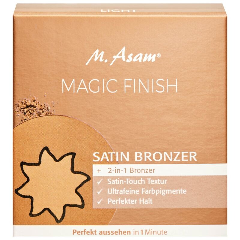 MAGIC FINISH Satin Bronzer - светлый (золотой/ореховый) M. Asam, 6,5 g
MAGIC FINISH Satin Bronzer - светлый (золотой/ореховый) M. Asam, 6,5 g