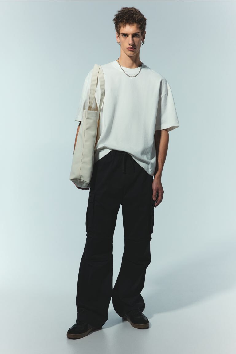 Брюки-Карго свободного кроя H&M, черный
Брюки-Карго свободного кроя H&M, черный