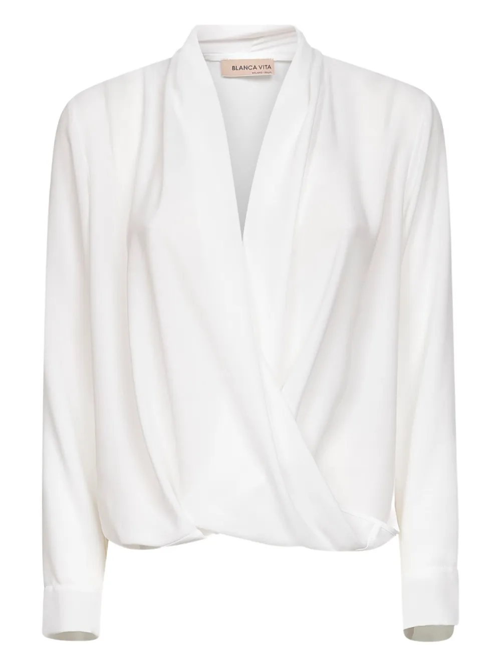 Блузка с V-образным вырезом и драпировкой Blanca Vita, белый
Блузка с V-образным вырезом и драпировкой Blanca Vita, белый