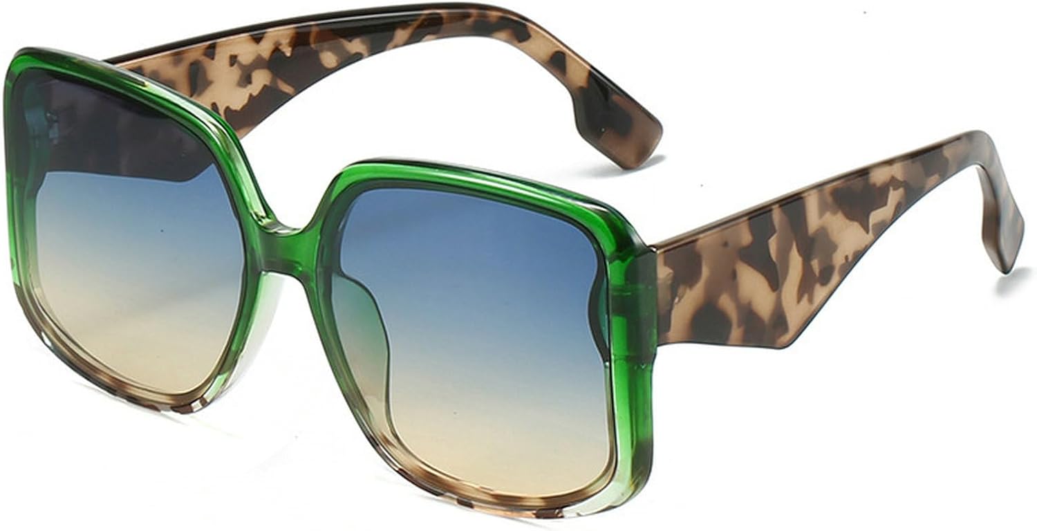 Крупные квадратные солнцезащитные очки для мужчин и женщин, модные винтажные квадратные солнцезащитные очки, трендовые очки с защитой от УФ-излучения UV400 mincl, Green Blue
Крупные квадратные солнцезащитные очки для мужчин и женщин, модные винтажные квадратные солнцезащитные очки, трендовые очки с защитой от УФ-излучения UV400 mincl, Green Blue