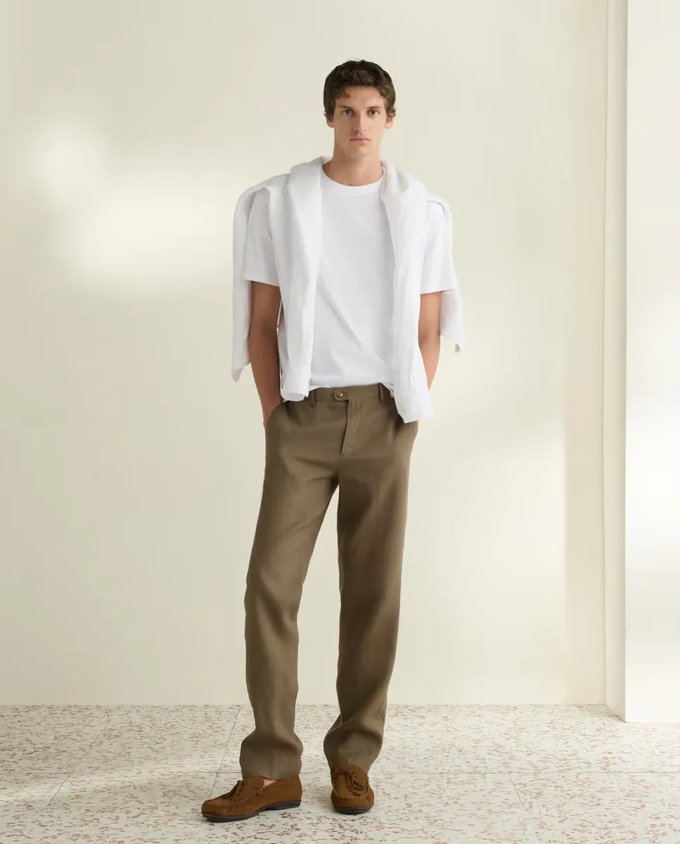 Мужская простая футболка с короткими рукавами из хлопка пима Emidio Tucci, белый
Мужская простая футболка с короткими рукавами из хлопка пима Emidio Tucci, белый