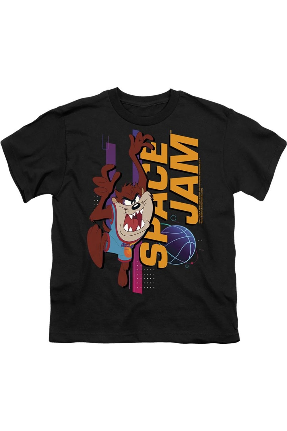 Футболка с Таасом из "Космического джема 2" для детей Gildan, черный 
Футболка с Таасом из "Космического джема 2" для детей Gildan, черный