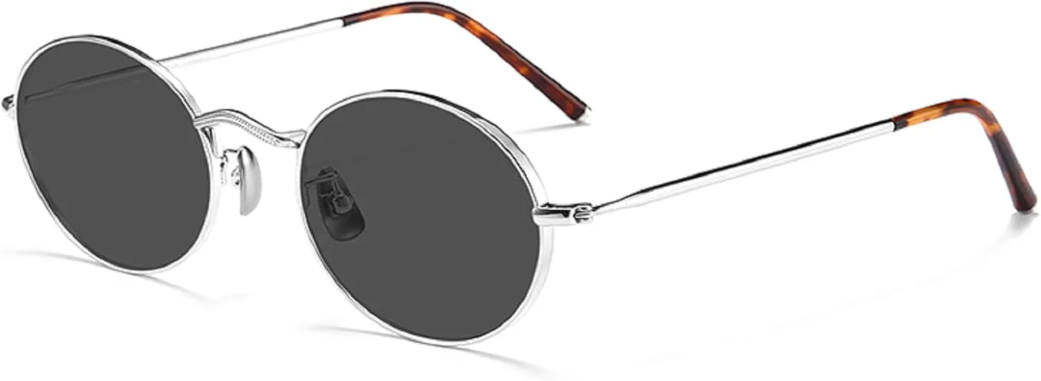 Женские круглые солнцезащитные очки в титановой оправе, модные ретро-очки в стиле панк с поляризованными линзами и защитой от УФ-излучения UV400 mincl, Silver Black
Женские круглые солнцезащитные очки в титановой оправе, модные ретро-очки в стиле панк с поляризованными линзами и защитой от УФ-излучения UV400 mincl, Silver Black