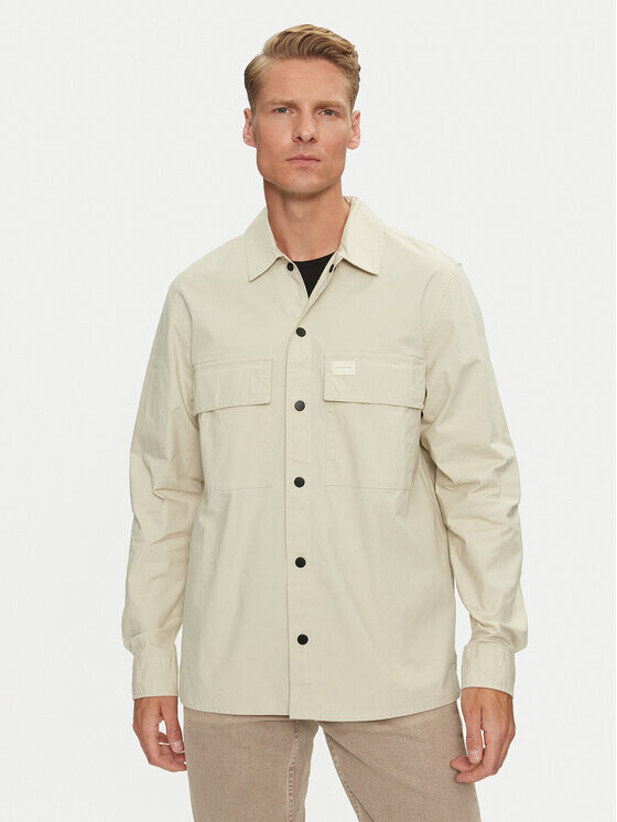 Рубашка стандартного кроя Calvin Klein Jeans, бежевый
Рубашка стандартного кроя Calvin Klein Jeans, бежевый