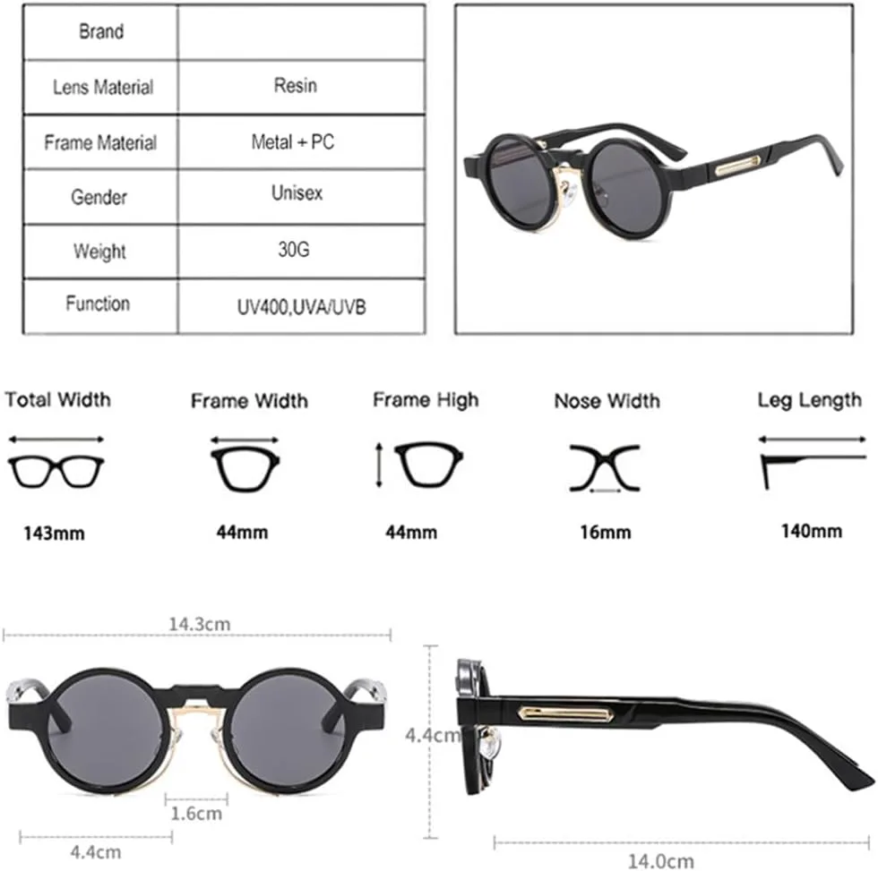 Маленькие круглые солнцезащитные очки в стиле ретро-панк с градиентным переходом цвета и защитой от УФ-излучения UV400 для женщин и мужчин LANGSER, Black Gray
Маленькие круглые солнцезащитные очки в стиле ретро-панк с градиентным переходом цвета и защитой от УФ-излучения UV400 для женщин и мужчин LANGSER, Black Gray