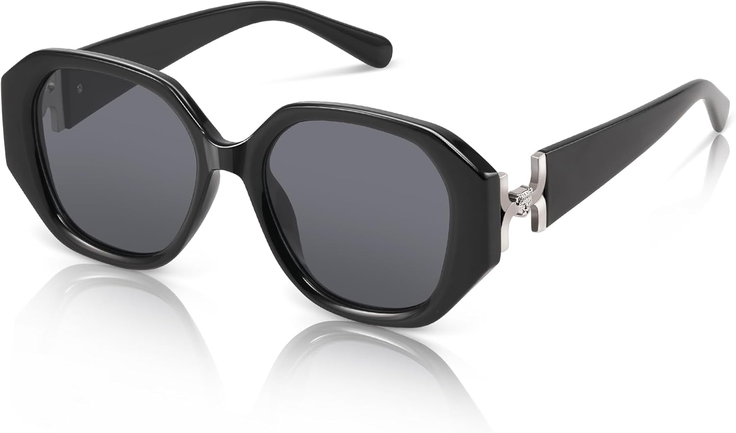 Винтажные квадратные солнцезащитные очки большого размера для женщин и мужчин, ретро-стиль, дизайнерские очки с защитой от УФ-излучения Foliful, A01-bright Black/Grey Lens
Винтажные квадратные солнцезащитные очки большого размера для женщин и мужчин, ретро-стиль, дизайнерские очки с защитой от УФ-излучения Foliful, A01-bright Black/Grey Lens