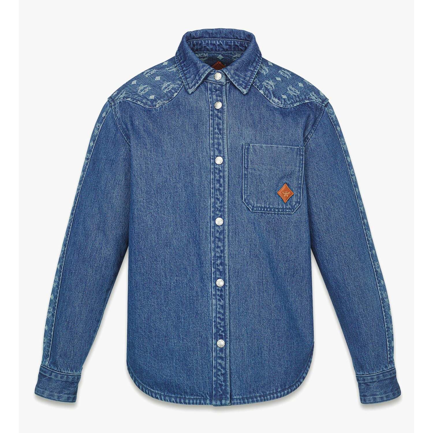 Куртка с монограммой из джинсовой ткани жаккард MCM, джинсово-синий
Куртка с монограммой из джинсовой ткани жаккард MCM, джинсово-синий