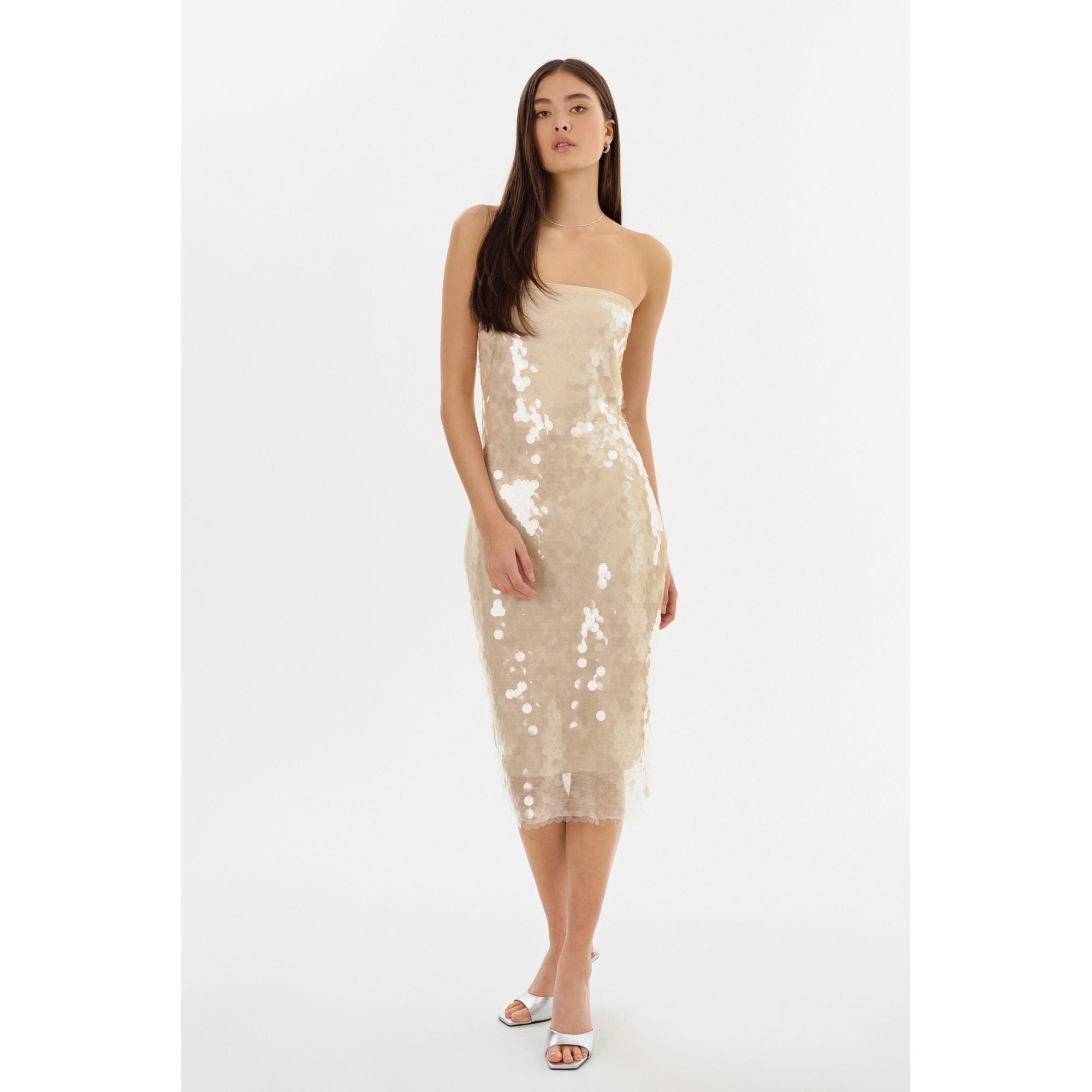 Derrica | Серебристое миди-платье Lamarque
Derrica | Серебристое миди-платье Lamarque