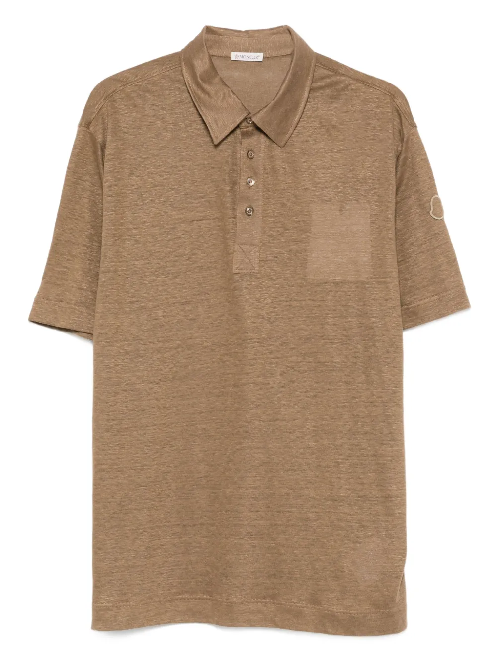 Льняная рубашка с накладным карманом MONCLER, нейтральный 
Льняная рубашка с накладным карманом MONCLER, нейтральный