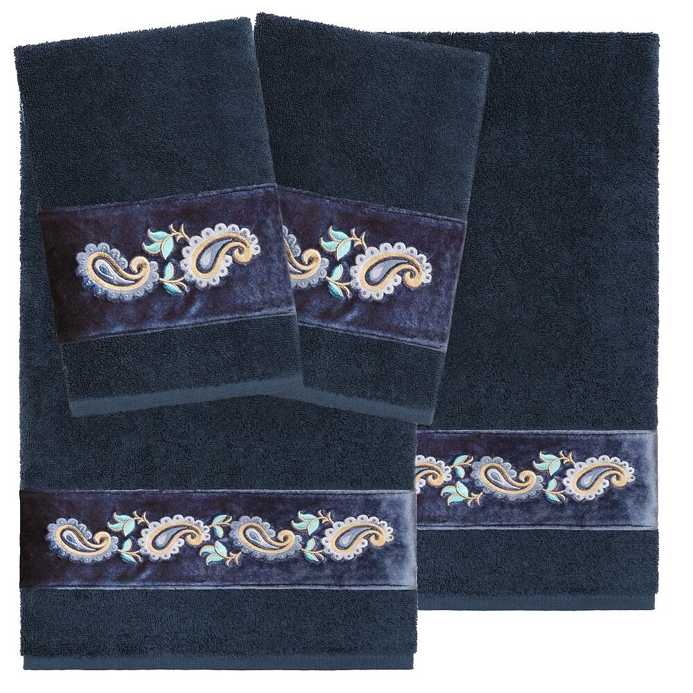 Linum Home Textiles Турецкий хлопок Mackenzie Набор украшенных полотенец из 4 предметов, темно-синий
Linum Home Textiles Турецкий хлопок Mackenzie Набор украшенных полотенец из 4 предметов, темно-синий