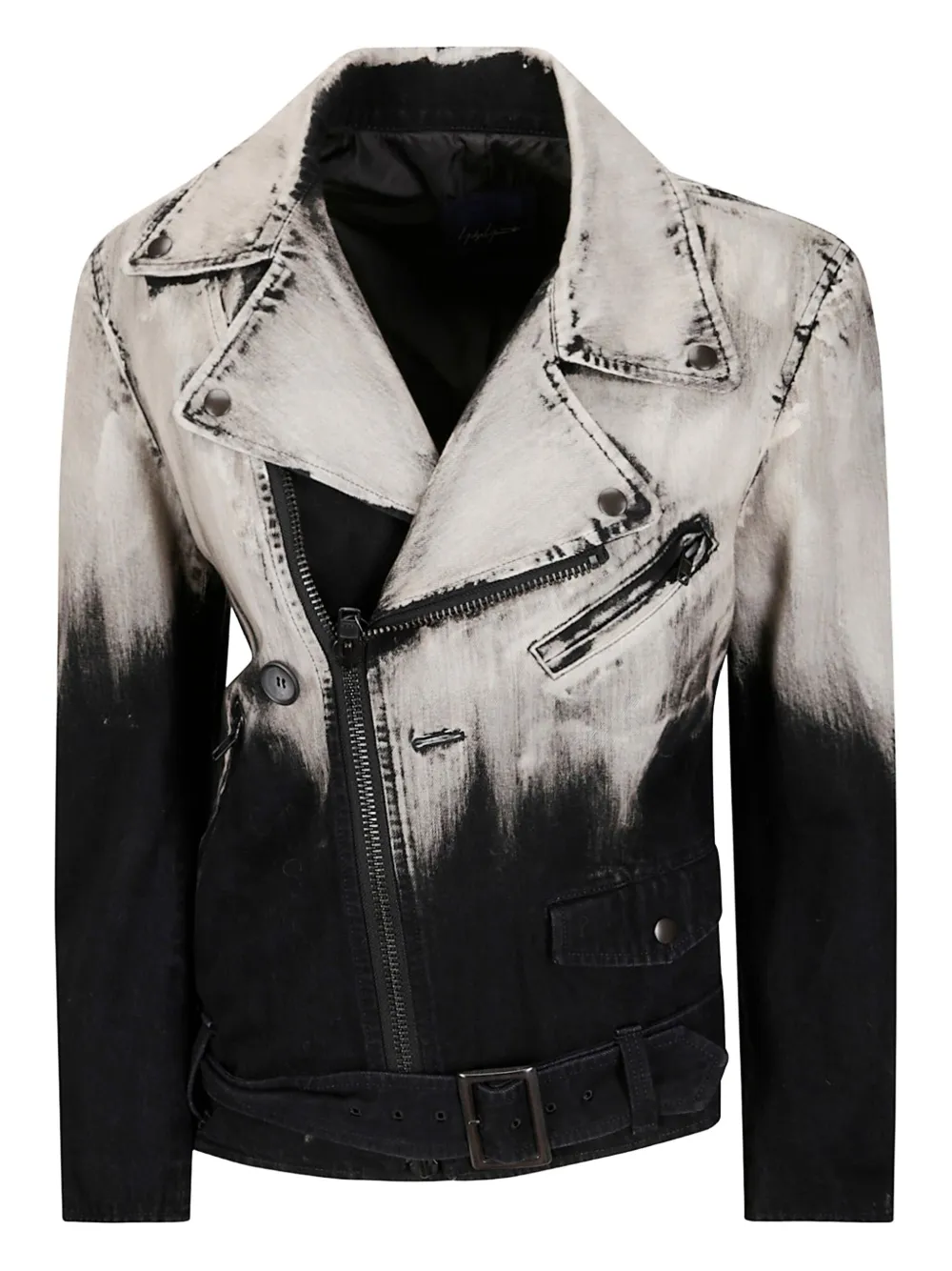 Байкерская куртка с эффектом омбре Yohji Yamamoto, черный
Байкерская куртка с эффектом омбре Yohji Yamamoto, черный