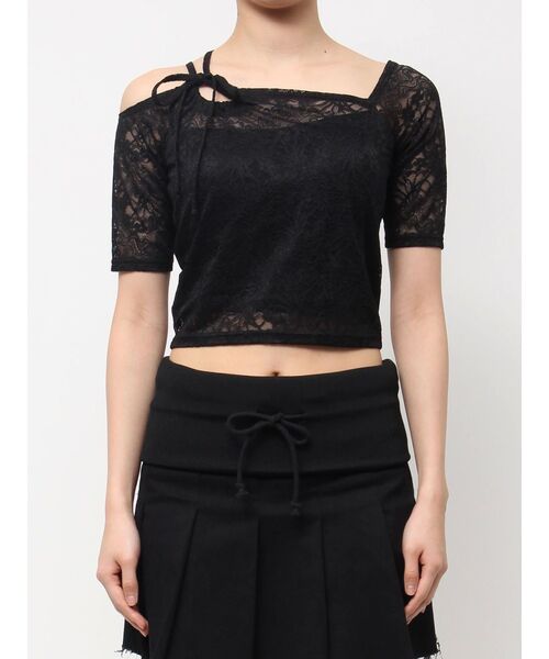 Топ облегающий кружевной EMODA, черный
Топ облегающий кружевной EMODA, черный