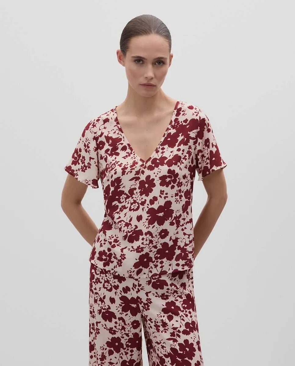 Женский топ с ажурным узором Simorra, бордовый
Женский топ с ажурным узором Simorra, бордовый