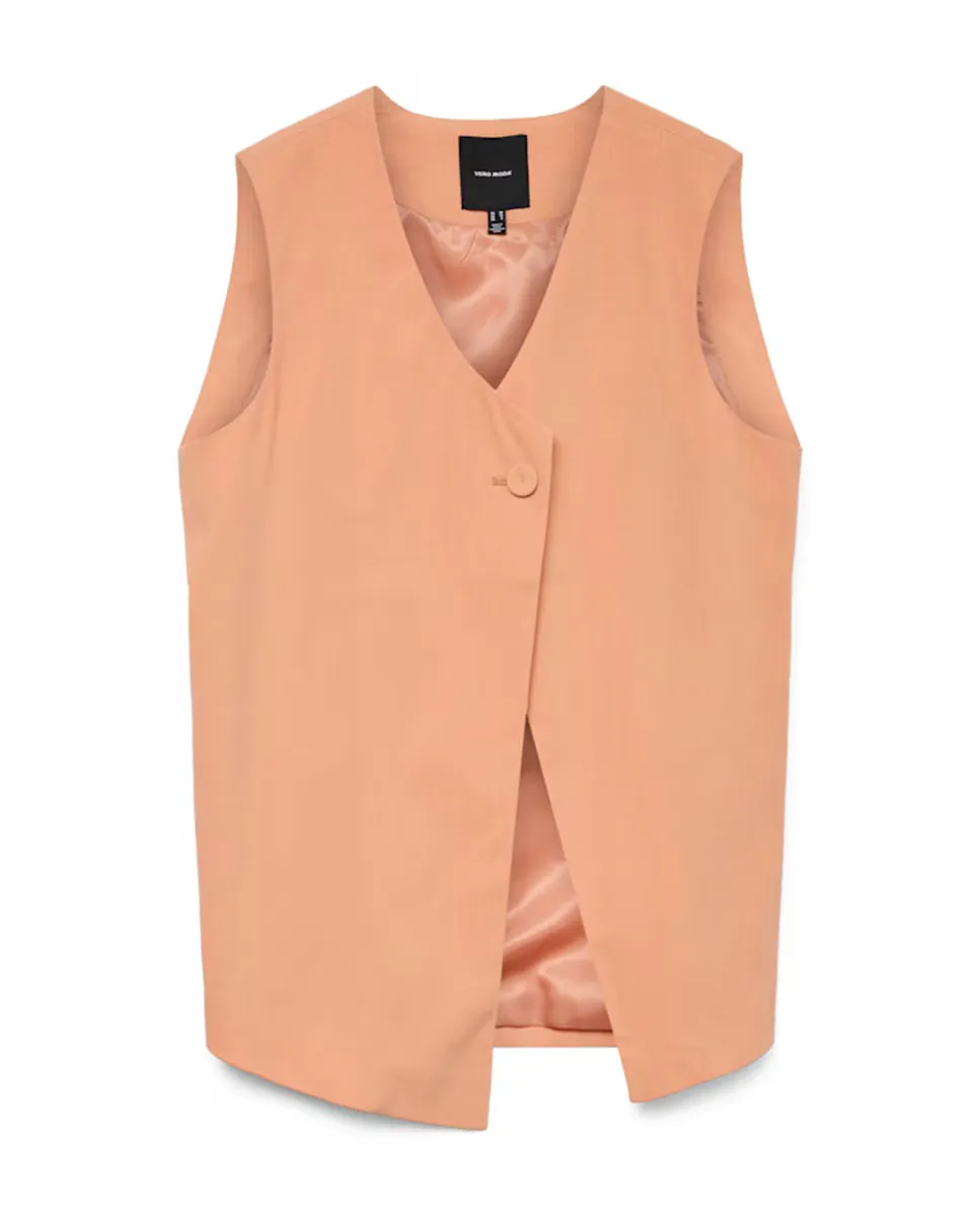 Асимметричный женский жилет на пуговицах Vero Moda, персиковый
Асимметричный женский жилет на пуговицах Vero Moda, персиковый
