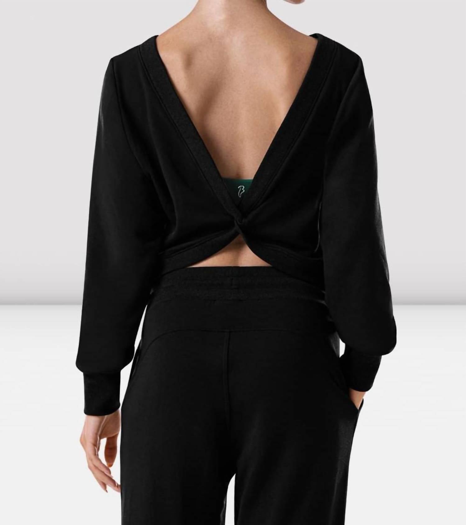 Женский реверсивный топ с крученым узором в черном цвете Bloch 
Женский реверсивный топ с крученым узором в черном цвете Bloch